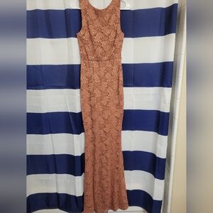 Lace glitter maxi formal dress